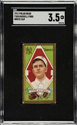 1911 T205 Gold Border Russ Ford White Cap SGC VG+ 3.5 - Polar Bear Back