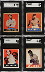 1948 Leaf Boxing Complete Set (49) Including 44 PSA- and SGC-Graded Cards