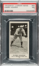 1916 M101-4 Sporting News #84 Harry Hooper PSA NM 7 - 1 of 3 - Highest Graded!