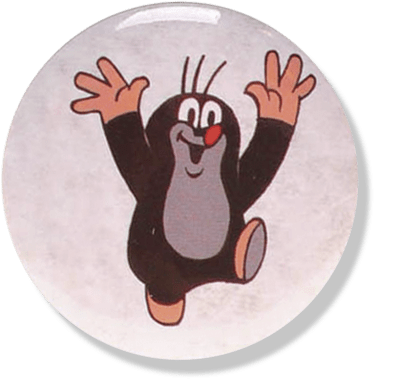 Little Mole Badge - Happy / Hura