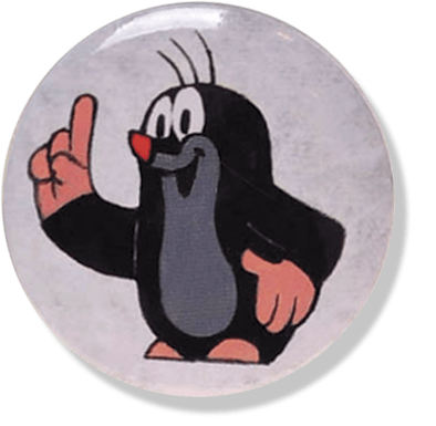 Little Mole Badge - Atention / Pozor!
