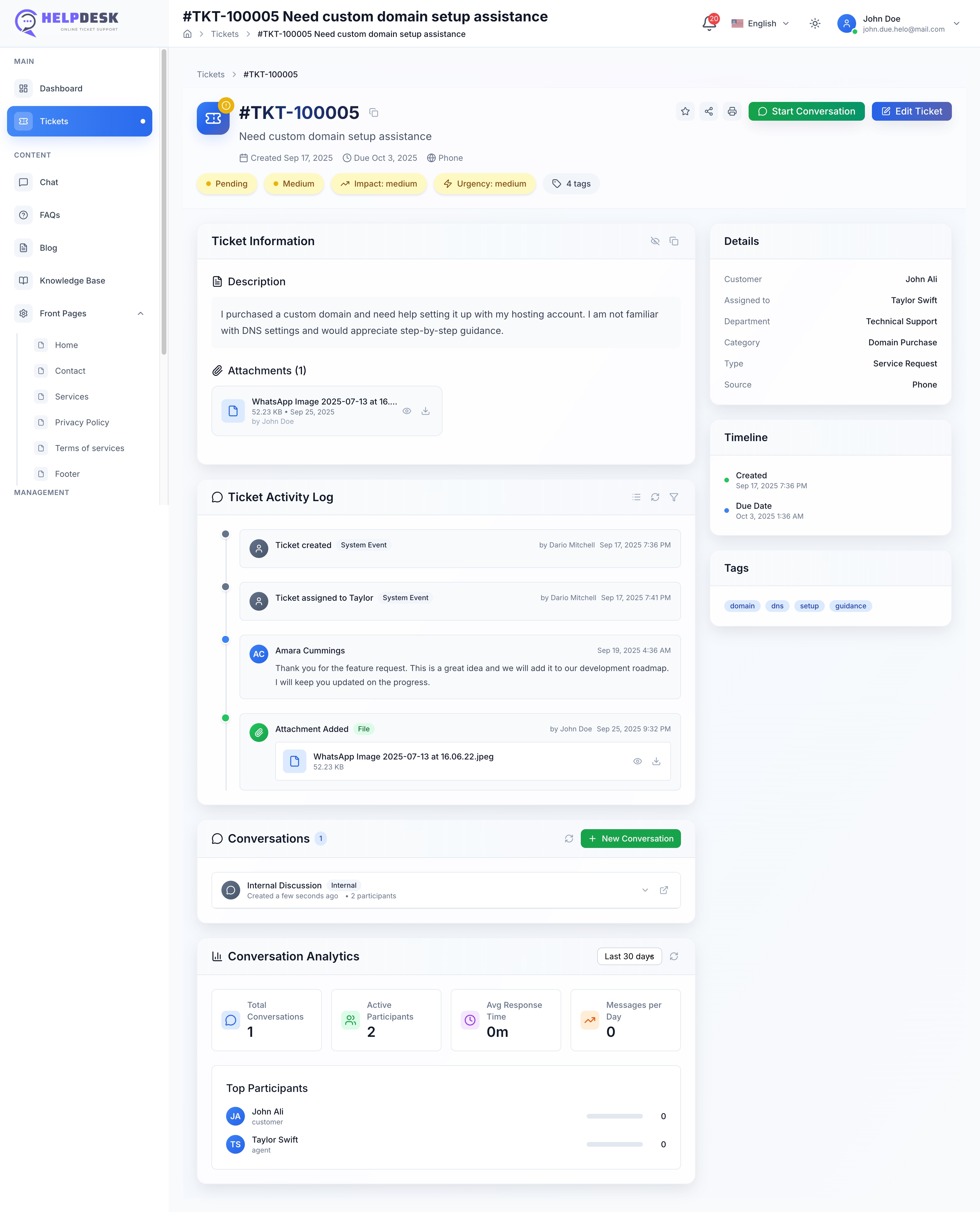 HelpDesk Pro – AI-Powered Helpdesk Ticket System & Customer Support Management
