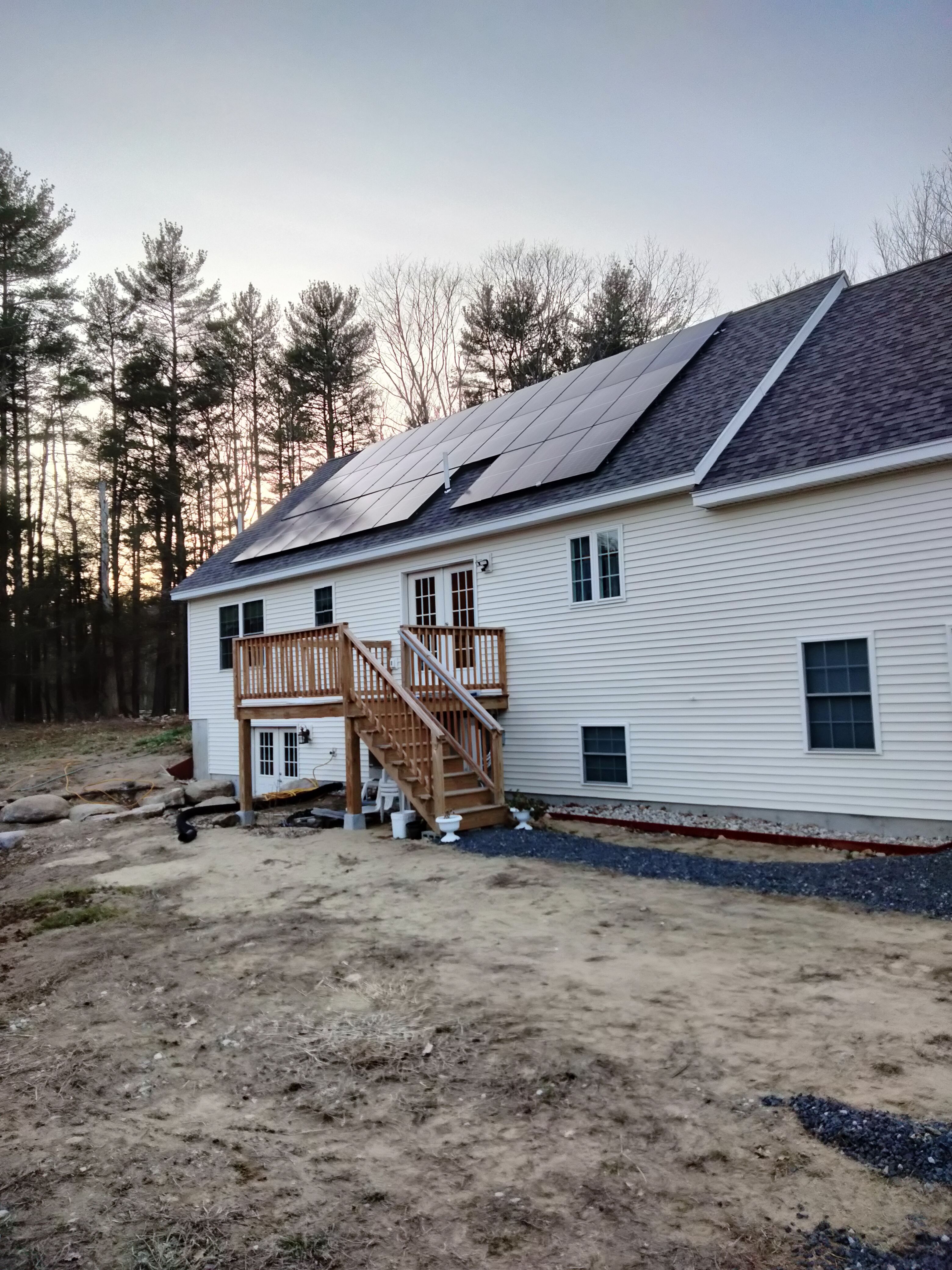 Richard and Marilyn are using more power with their new heat pumps, so we tacked on (9) more modules to match their needs! - Wells, Maine