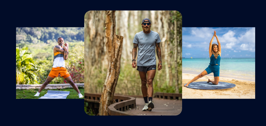 UI screenshots from NordicTrack