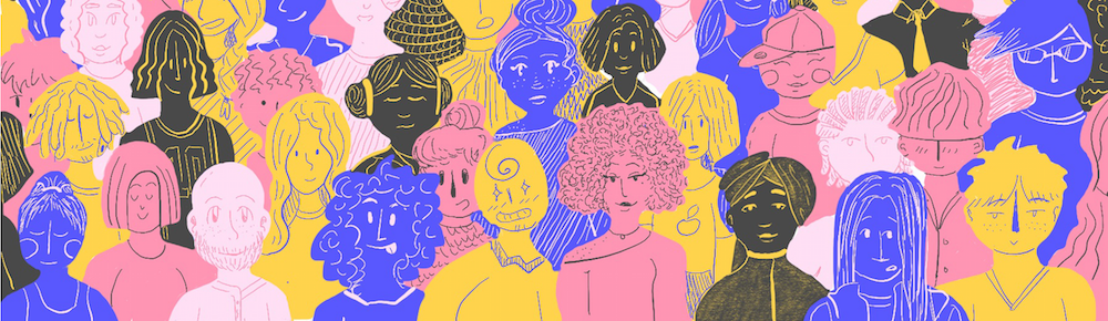 Artistic drawing of people