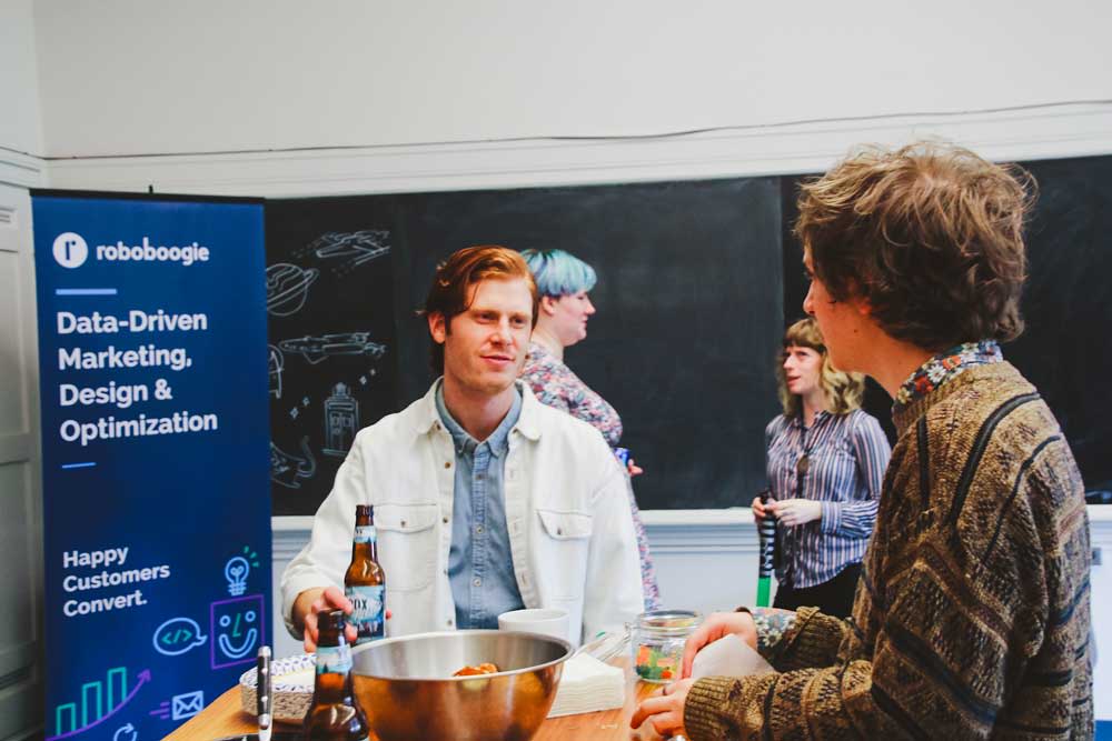 Kelly, Chaylee, and Darius hanging out at Design Week Portland