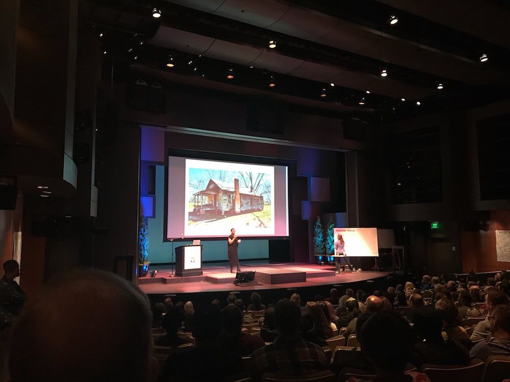 Portland Creative Conference - Angela Medlin in front of audience