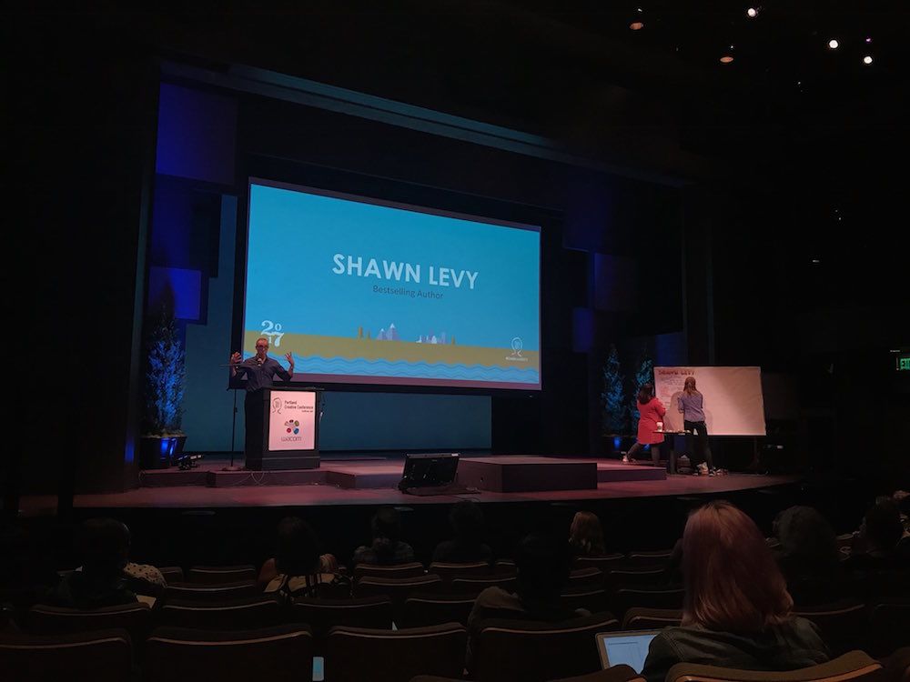 Portland Creative Conference - Shawn Levy in front of audience