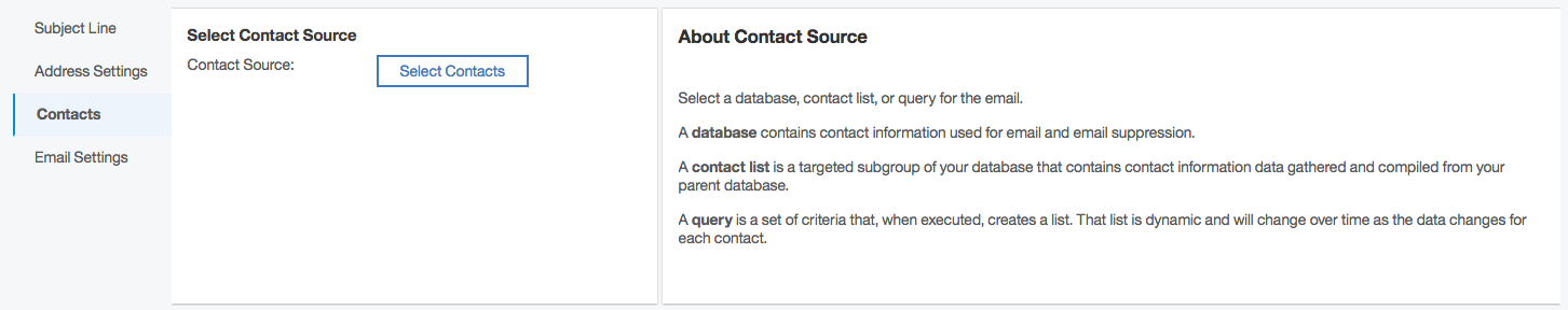 Watson select contact source screen shot