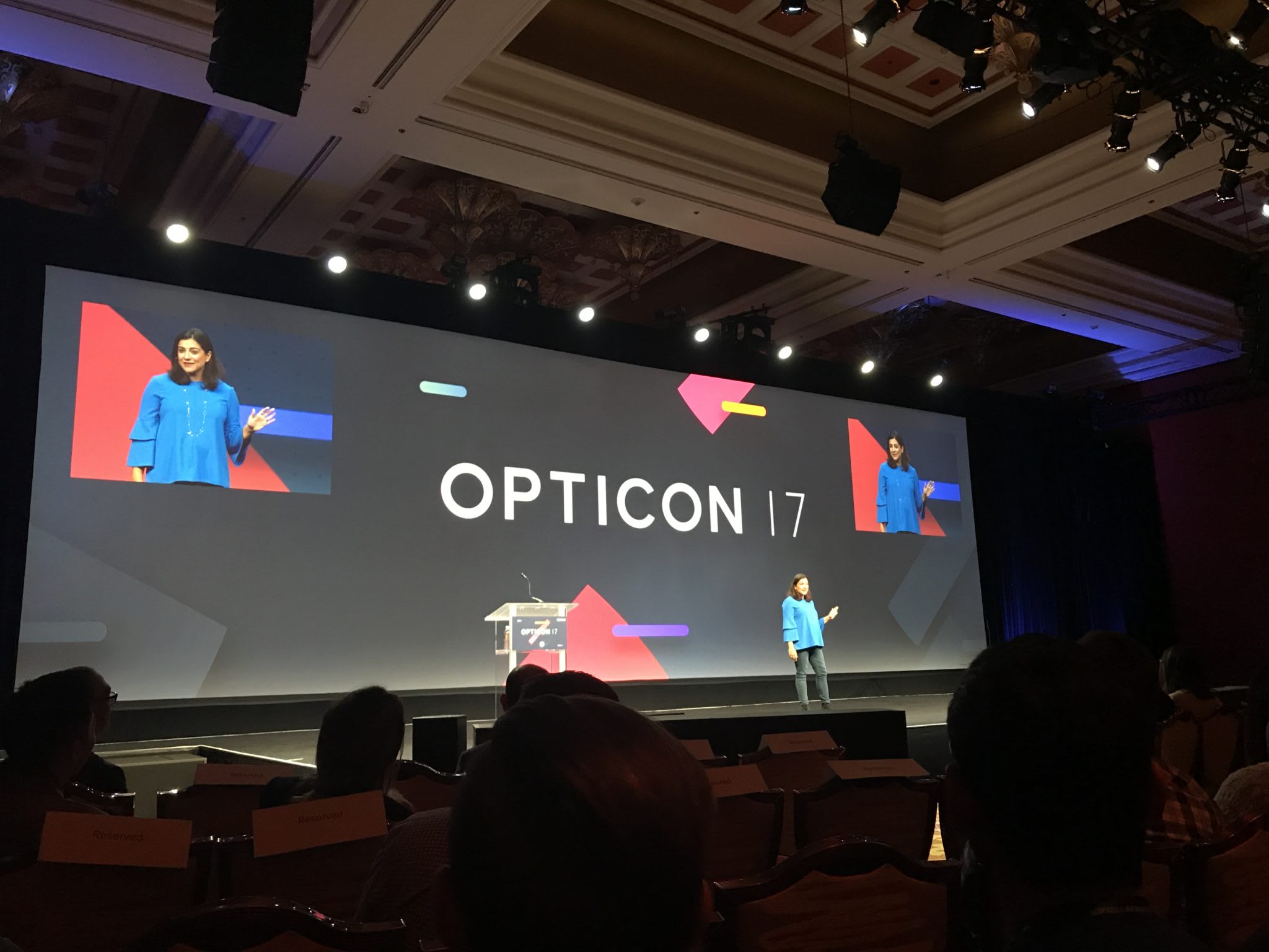 Opticon 2017 - Presentation screen w/audience