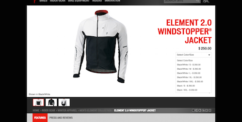 Specialized out of stock options