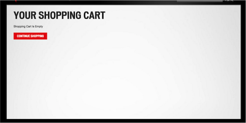 Shopping cart before redesign