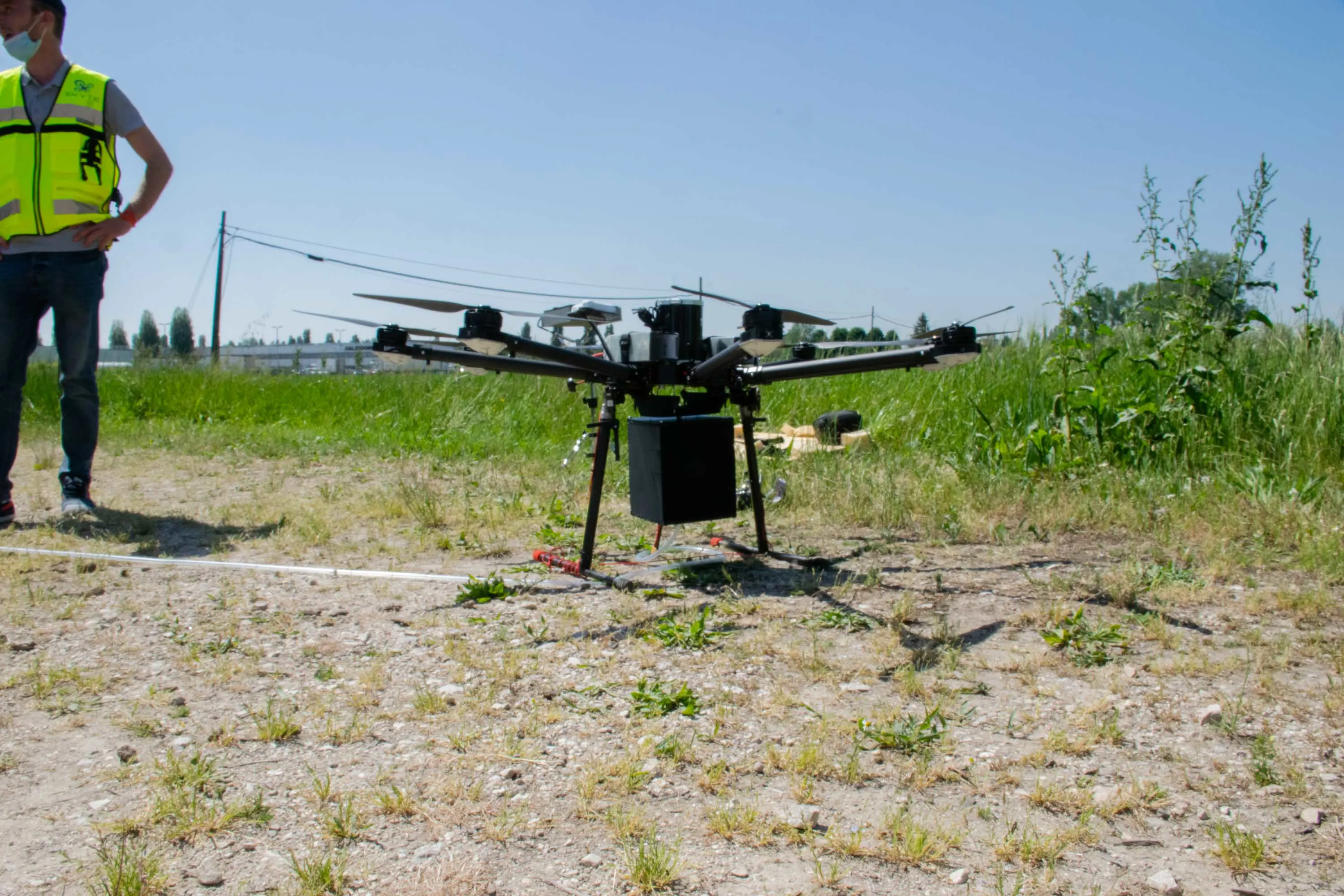 Drone with detection equipment
