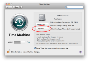 Time Machine Preference Pane