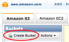 Amazon_S3_Bucket Screenshot: Amazon S3 Create Bucket dialog