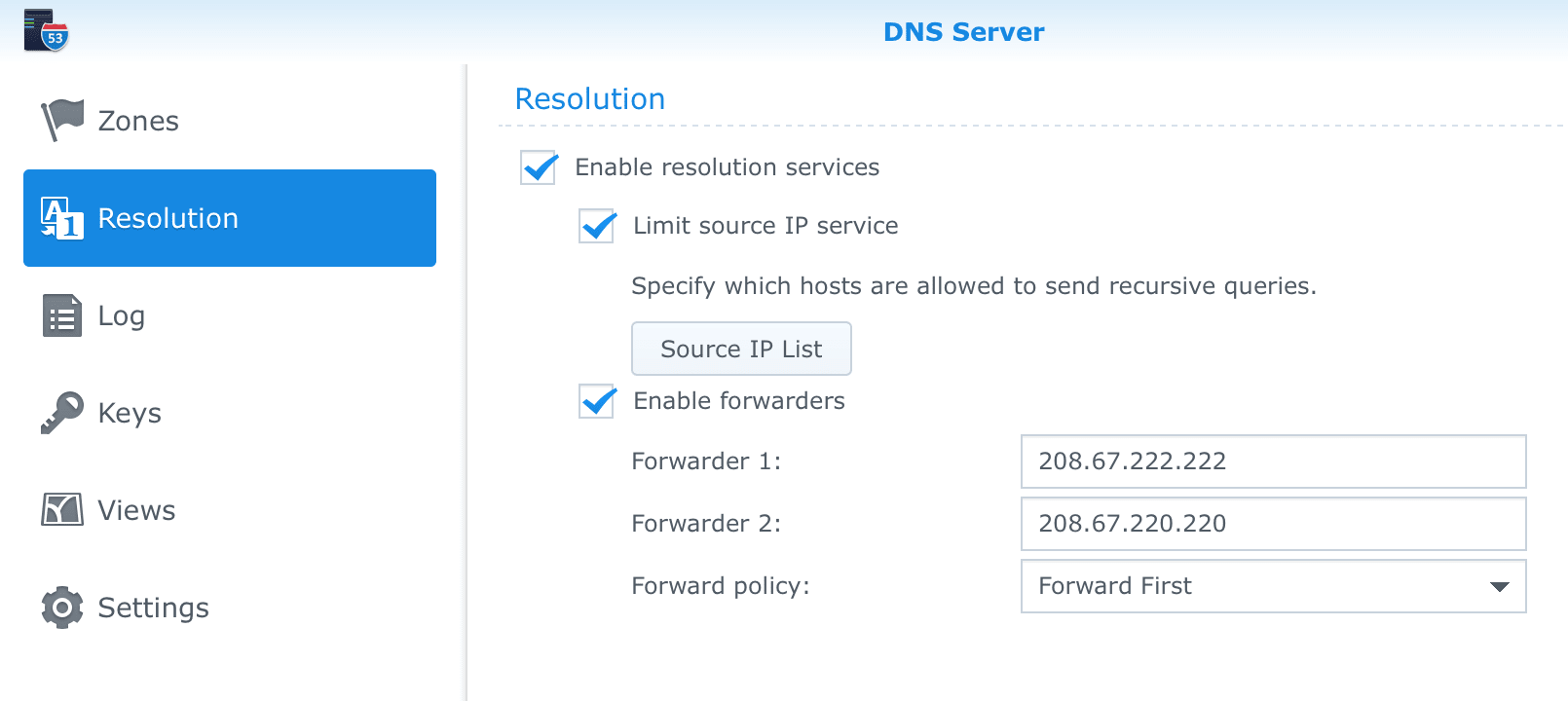 DNS Server Resolution Configuration