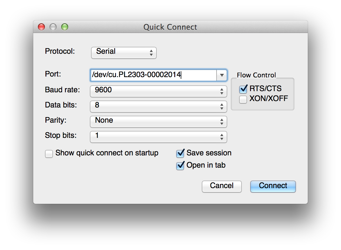 mac os terminal emulator serial port