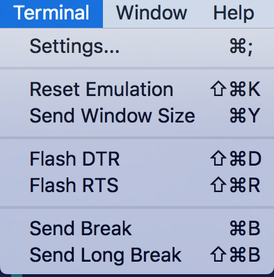 Terminal Settings