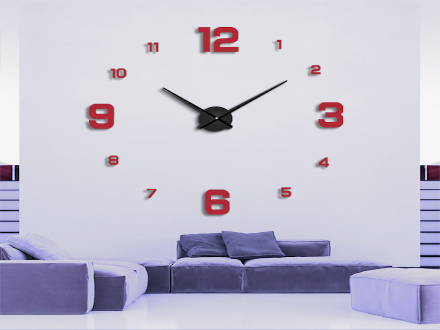 Reloj Pared 3D Quartz, Tamaño Grande, Vinilo Alta Calidad, Decorativo y  Funcional, Hogar, Oficina