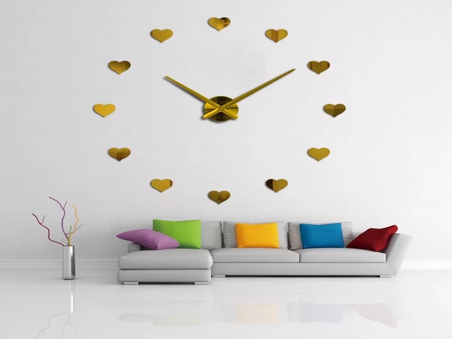 Reloj Pared 3D Quartz, Tamaño Grande, Vinilo Alta Calidad, Decorativo y  Funcional, Hogar, Oficina