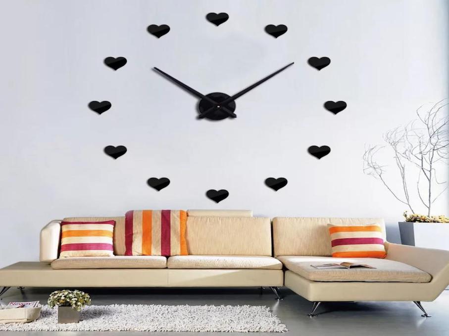 Reloj Pared 3D Quartz, Tamaño Grande, Vinilo Alta Calidad, Decorativo y  Funcional, Hogar, Oficina