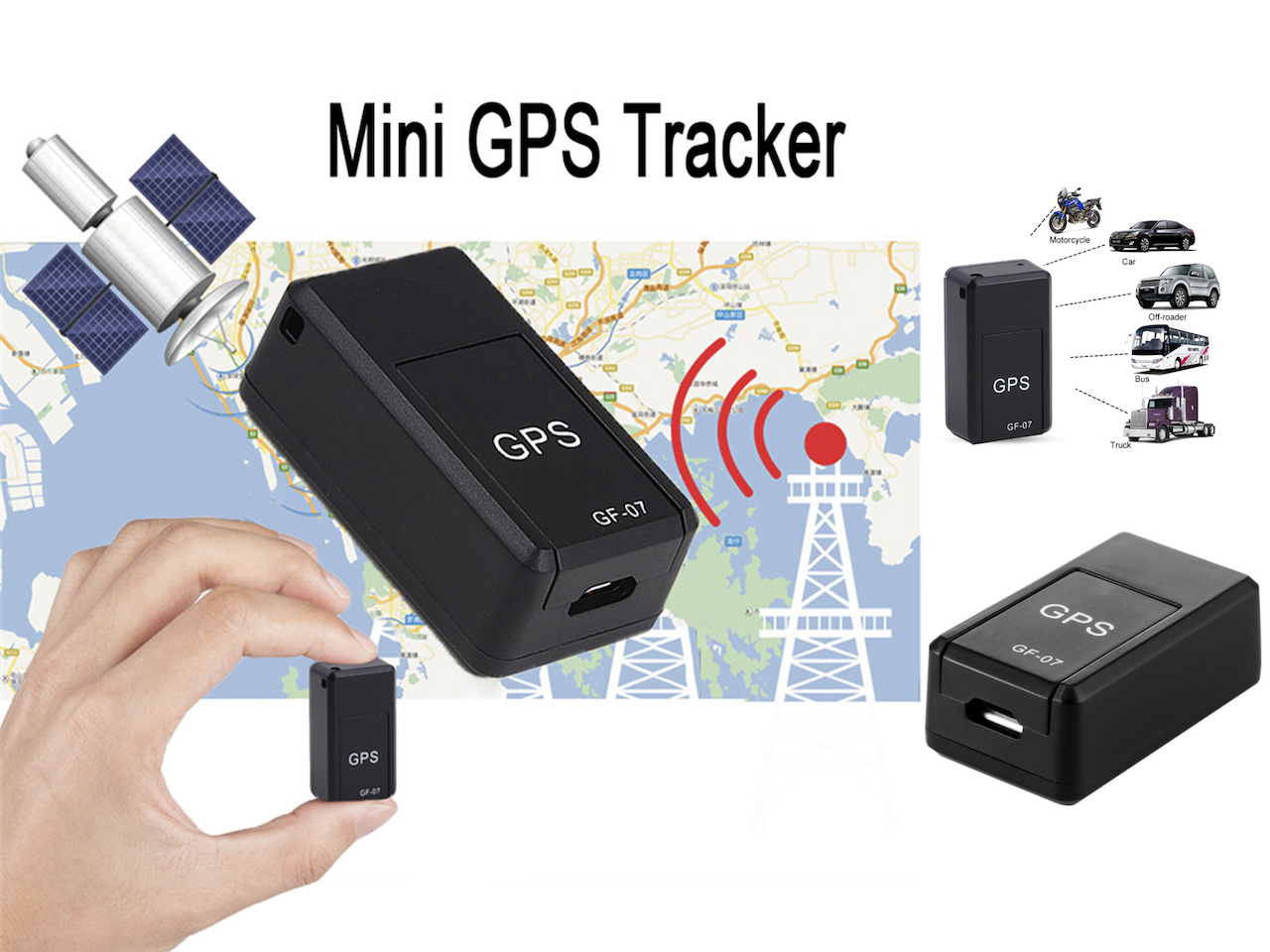 Localizador GPS Alarma GPRS coche bicicleta personas rastreador