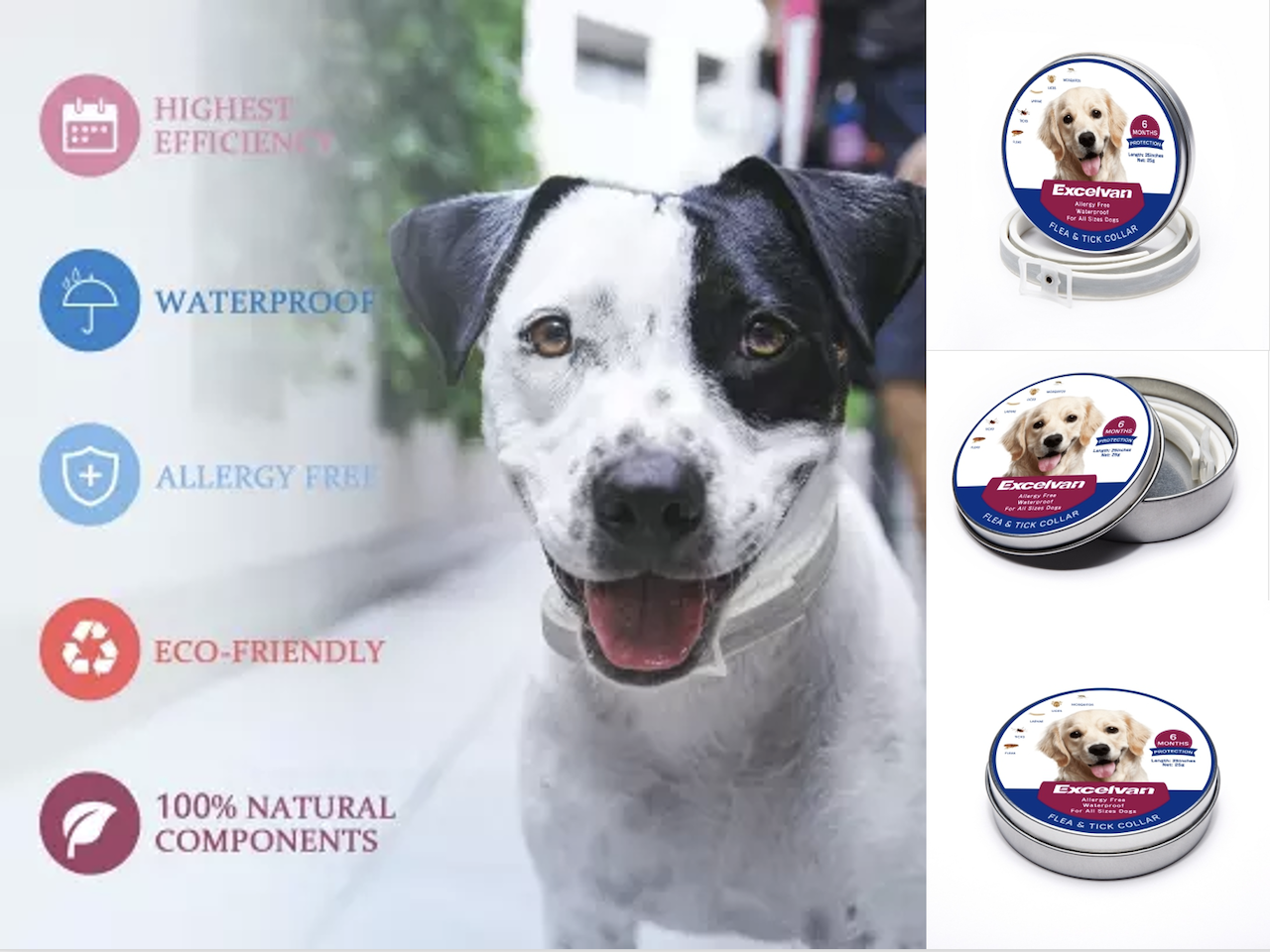 Collar Impermeable Antipulgas para Perro Protecci n de 6 meses