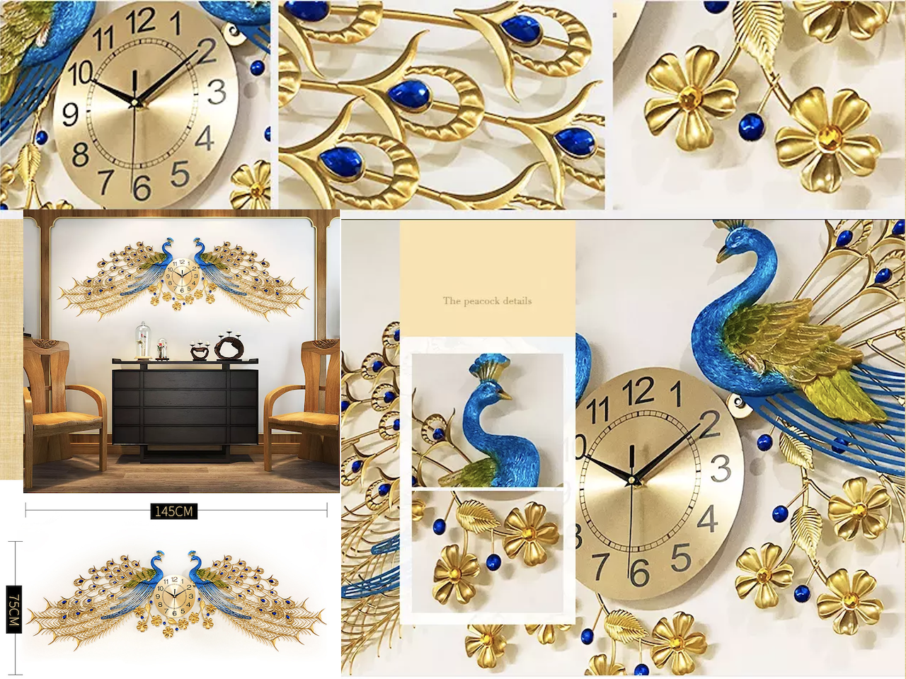  Comedor Decoración Relojes de pared con 3d Frutas y impermeable  reloj cara moda cocina pared decorativos : Hogar y Cocina