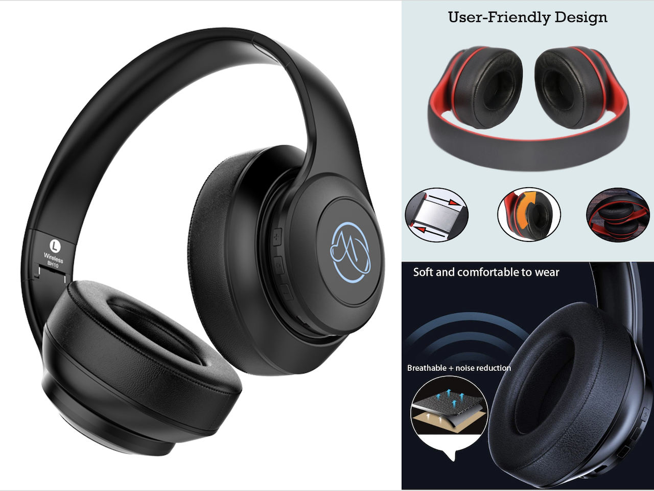 Estos auriculares inalámbricos de diadema son plegables y solo, auriculares  bluetooth diadema 