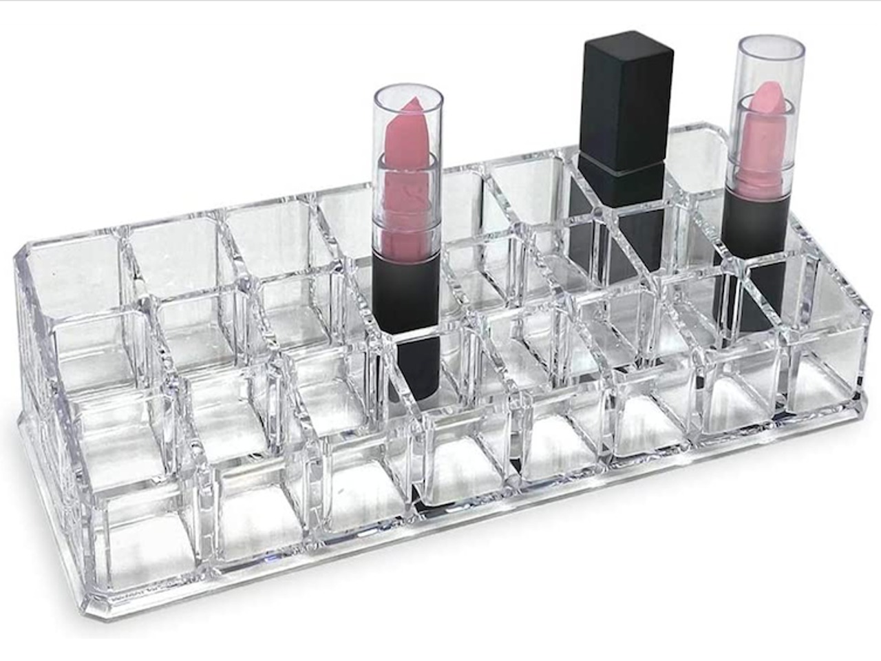 Soporte para pintalabios, organizador de maquillaje, transparente