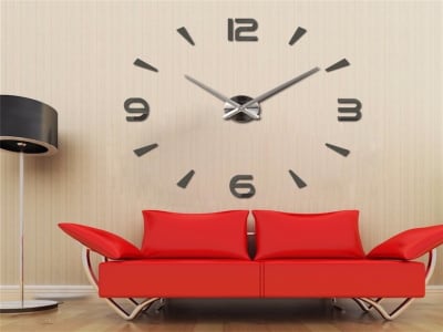 Reloj Pared 3D Quartz, Tamaño Grande, Vinilo Alta Calidad, Decorativo y Funciona ...