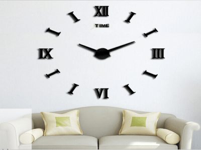 Reloj Pared 3D Quartz, Tamaño Grande, Vinilo Alta Calidad, Decorativo y Funciona ...