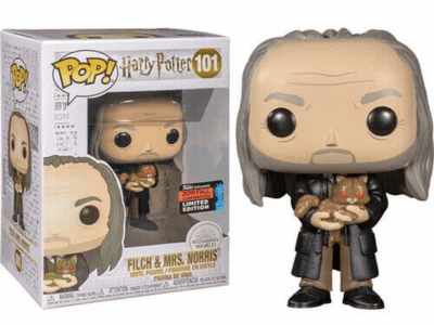 POP, Figura de Vinilo Coleccionable, Harry Potter, Filch & Mrs. Norris, Nº101