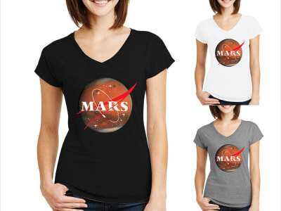 Woman Tshirt Mars Planet