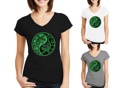 Woman Tshirt Yin Yang