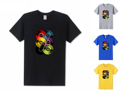 Unisex Tshirt Vinil Disc