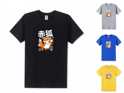 Unisex Tshirt Kawaii Fox