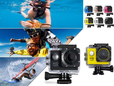 Mini cámara de acción deportiva 4k 1080HD, Resistente al agua