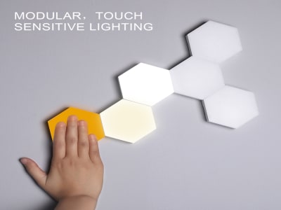 (Pack x6 Unit) LED Honeycomb lamp with touchable brightness sensor