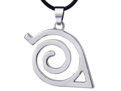 Collar de anime Japonés Naruto, con símbolo de la aldea de konoha