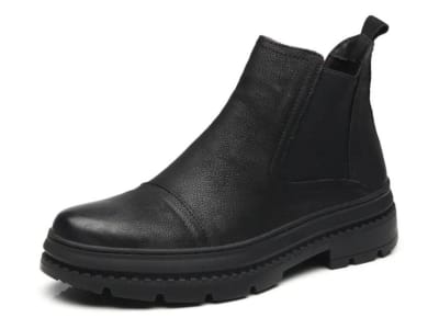 Botas de cuero para hombre, impermeables, estilo Chelsea