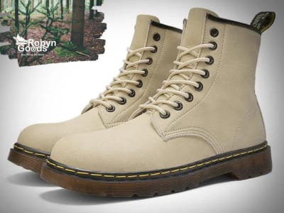 Botas de caña alta unisex, de cuero genuino