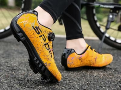 Zapatillas de ciclismo MTB unisex, transpirables, con cierre lateral ajustable p ...