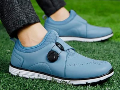 Zapatillas de golf para hombre, con parte superior de microfibra, transpirables, ...