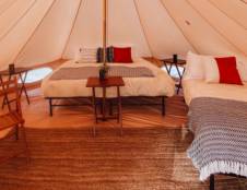 Family Tent with Shared Bath - 1 King & 1 Twin