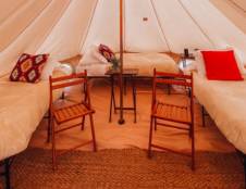 Triple Tent with Shared Bath - 3 Twins
