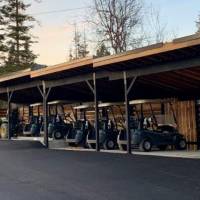Private golf cart parking
