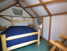 Non-Heated Tent Cabins with Shared Bathroom - 1 Double or 2 Twins or 1 Double & 2 Twins