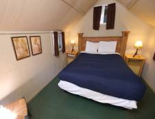 Seasonally Heated Tent Cabins with Shared Bathroom - 1 Double or 2 Twins or 1 Double & 2 Twins