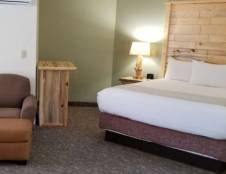 1 King Bed with Claw Foot Bathtub